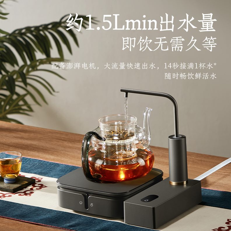 德茗堂抽水器桶装水自动上水台式加水器户外便携矿泉水电动取水器