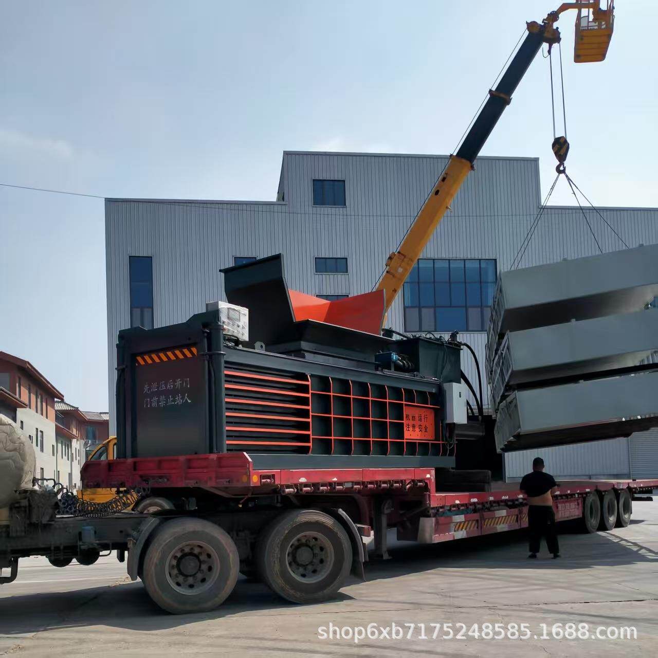 下脚料编织袋滴灌带打包机160吨卧式打包机废铁易拉罐塑料打包机