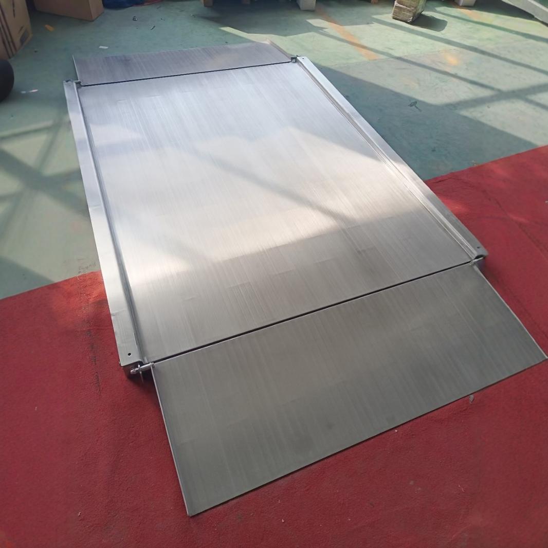 烟台304不锈钢超低台面磅秤1000kg防水材质平台秤带引坡电子地磅