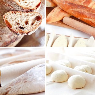 面包发酵布 50*96做面包布无味不漂白可打褶法棍欧包发酵烘焙石板