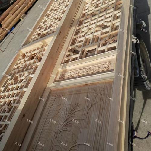 仿古门窗花格实木榫卯隔断客厅入户屏风新中式推拉门背景墙可定制