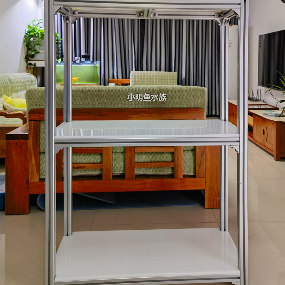 铝型材鱼缸垫板12mm加厚白色PP板防水防潮耐磨高硬度黑色PE层板