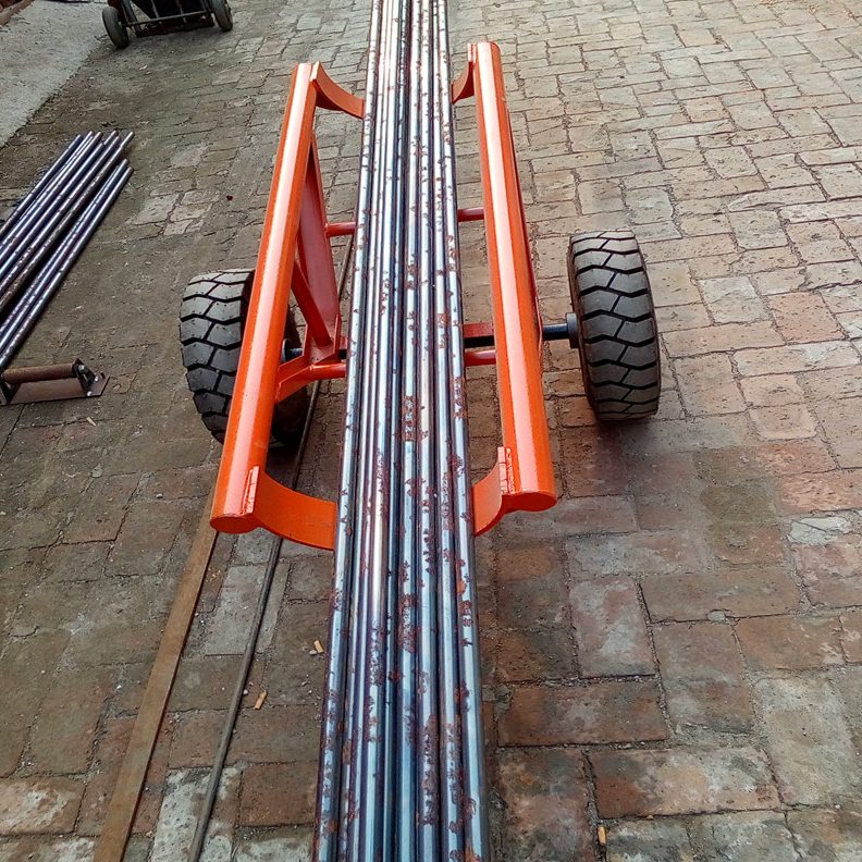 运杆车电力施工水泥杆运输车电杆炮车10米12米15米单双杆加固拖车