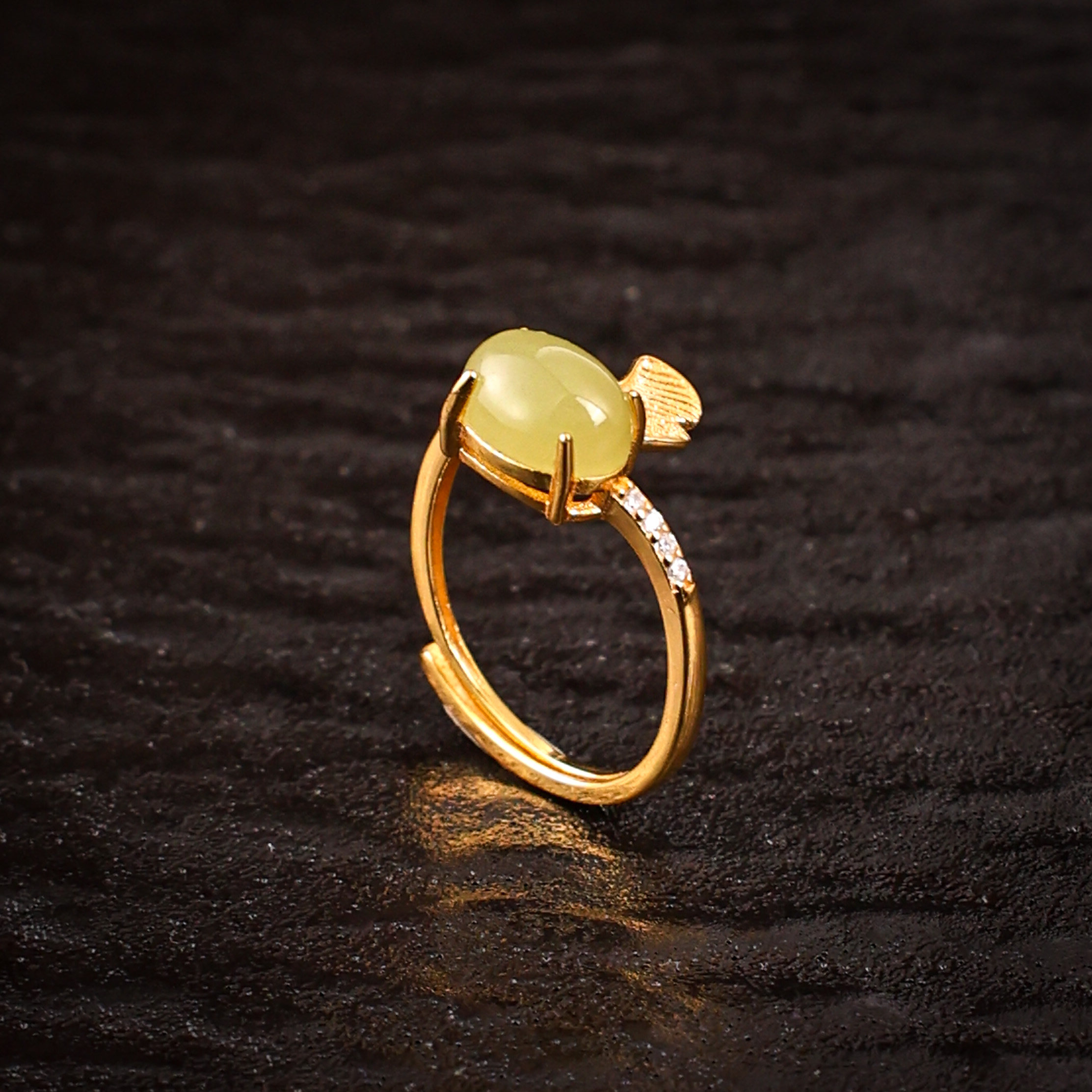 【朱朱严选】和田玉*戒指*银925镶嵌*约5*7*4mm 多样性发一