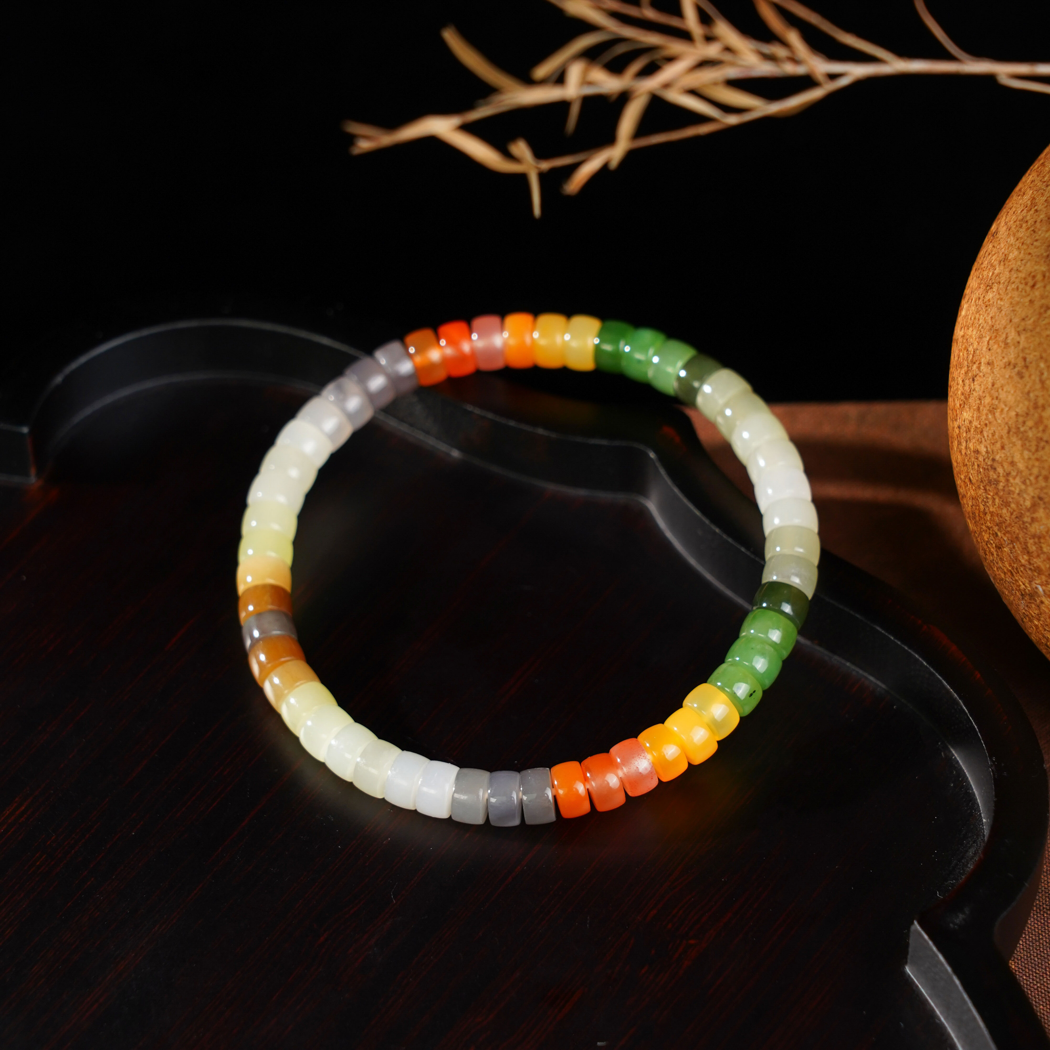 Winnie专属 ·龙老板珠宝和田玉药片手串