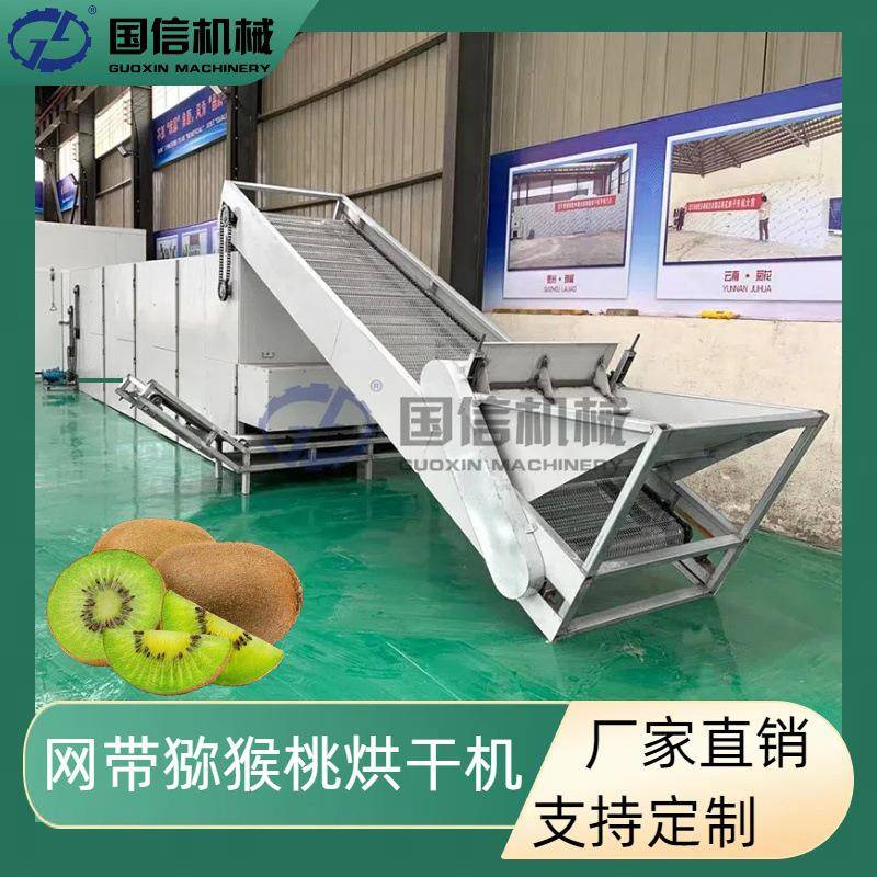 奇异果毛梨桃连续式烘干设备猕猴桃切片烘干机网带猕猴桃烘干机