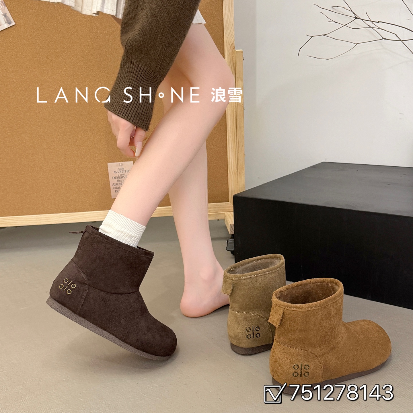 麂皮优质皮勃肯短靴女2025冬新款