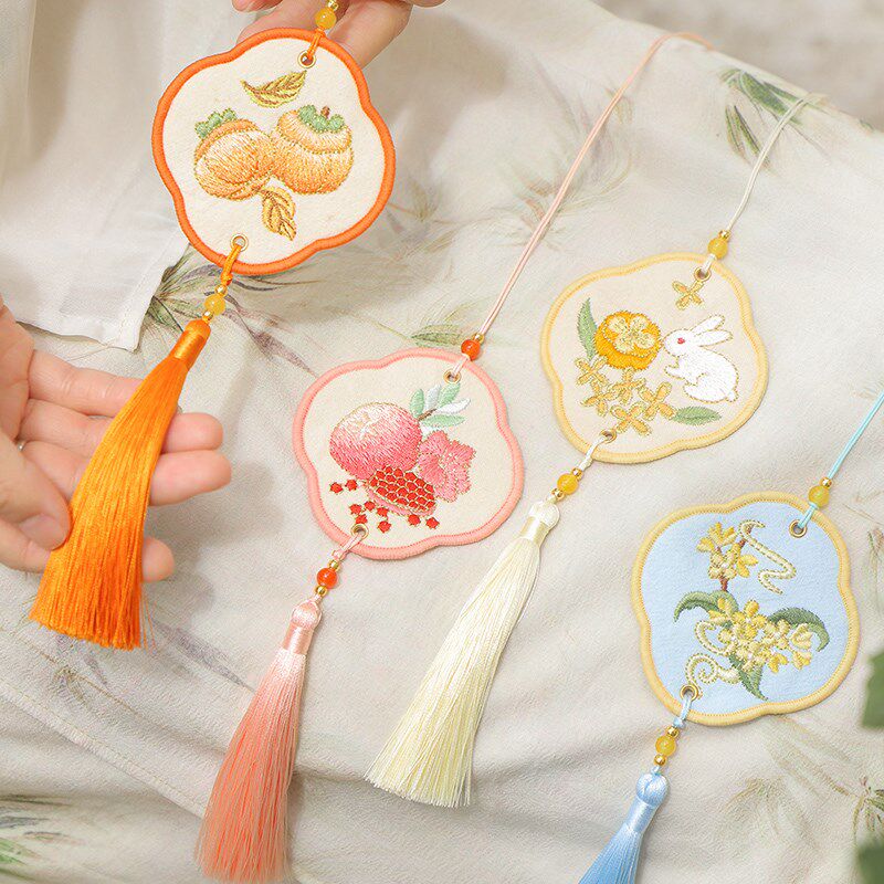 端午节刺绣香囊空袋随身平安车挂件桂花古风香包汉服禁步挂脖荷包