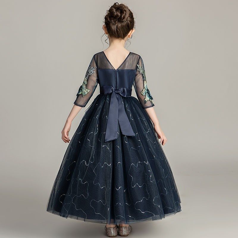 儿童礼服公主裙女童蓬蓬纱长裙高端主持人走秀小女孩钢琴演出服装