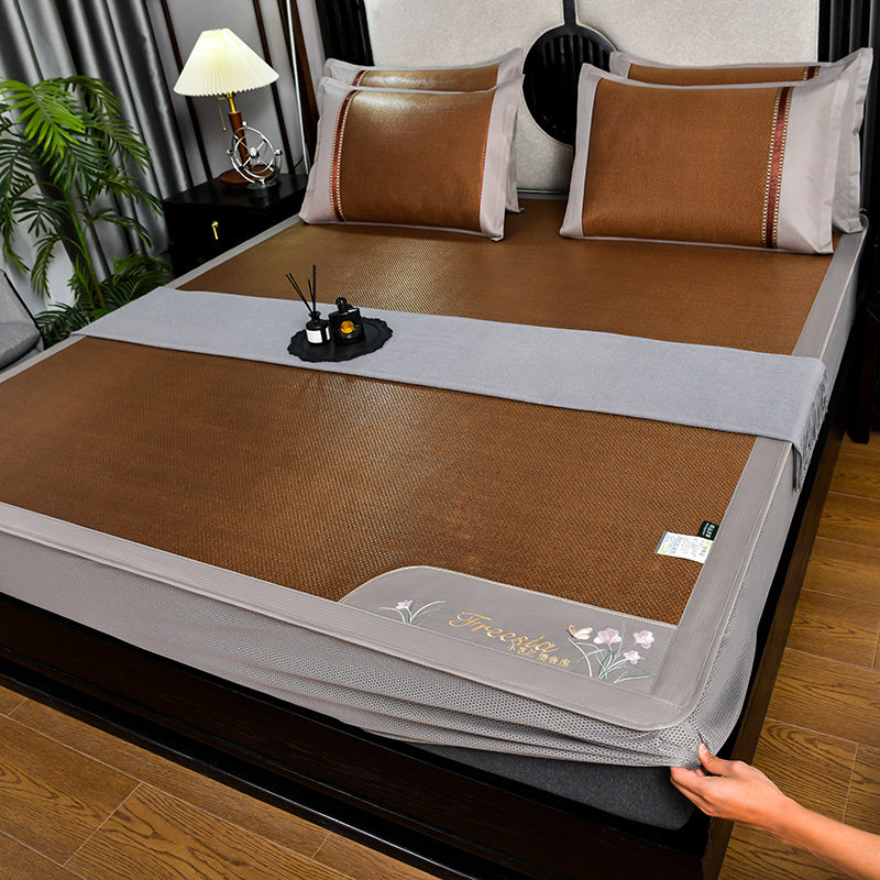 草席腾席子可折叠冰丝凉席床垫冬夏两用1米五藤席床笠款定制尺寸,床上用品,冰丝席,淘宝优惠券,粉丝福利购,淘宝优惠卷