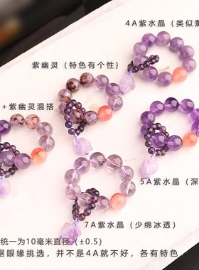紫水晶绕指柔小手捻指尖文玩小手串九紫离火运女佛珠盘玩手持念珠