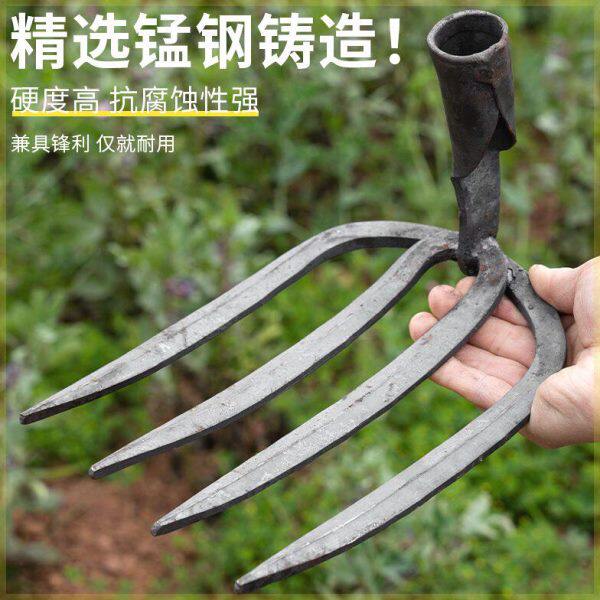 耙锄钉耙四齿耙子农具搂草铁耙种田手工锻打农用翻土水泥园艺开垦