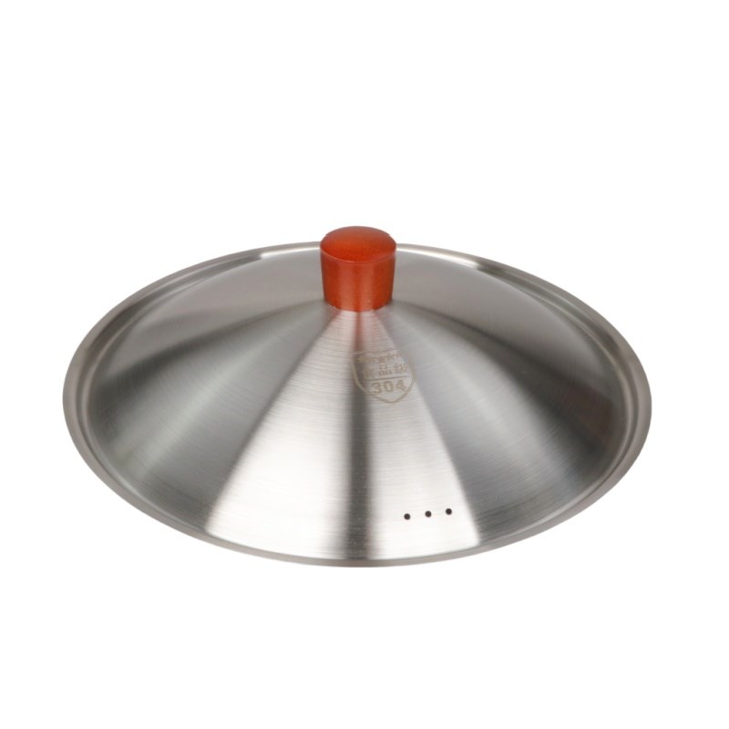 全钢加厚不锈钢锅盖家用炒锅锅盖通用30cm32cMm34cm平底锅炒菜锅