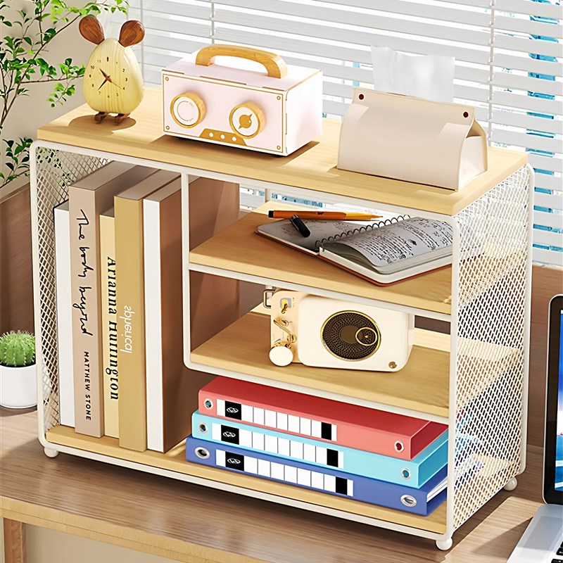 办公桌置物架书桌收纳整理v神器办公室工位桌上多层文件收纳储物