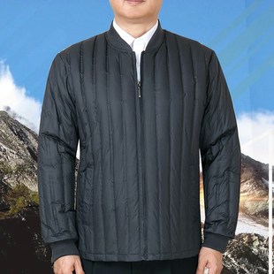 中老年人羽绒服男款轻薄大码爸爸装羽绒内胆短款宽松爷爷保暖棉衣