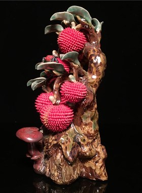 石湾公仔陶瓷满堂红摆件玄关客厅电视柜荔枝装饰品乔迁新居送礼品