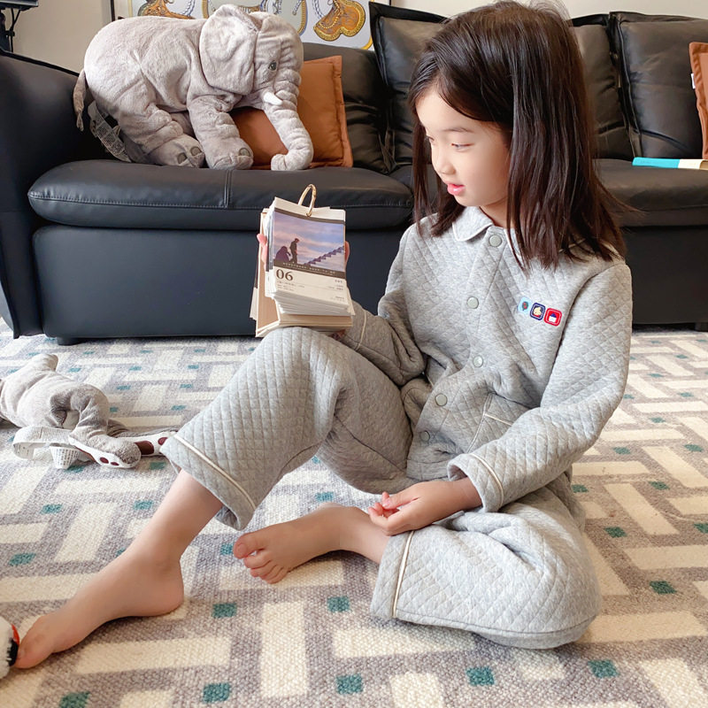 百搭秋冬新款儿童家居服男女中性保暖加厚棉套装柔软舒适睡衣睡裤,童装/婴儿装/亲子装,家居服套装,淘宝优惠券,粉丝福利购,淘宝优惠卷