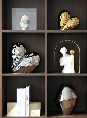 北欧现代创意电视柜酒柜客厅轻奢人物雕像组合艺术摆件装饰品软装