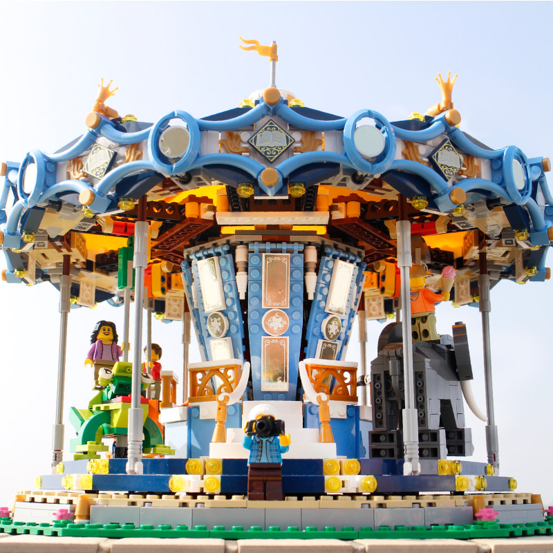 益智拼插拼装复刻旋转木马游乐场模型中国积木女孩子玩具儿童礼物,玩具/童车/益智/积木/模型,普通塑料积木,淘宝优惠券,粉丝福利购,淘宝优惠卷