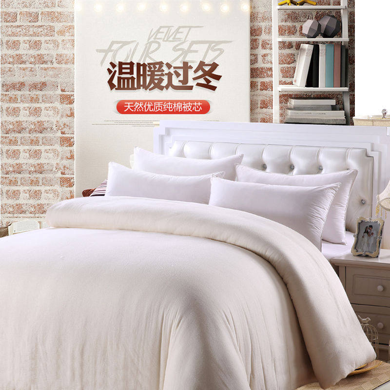 新疆长绒棉被100%里外全棉棉絮床垫冬被纯棉花棉被芯被子棉花4斤,床上用品,棉花被,淘宝优惠券,粉丝福利购,淘宝优惠卷