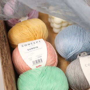 只一线像西班牙原装进口CONCEPT羊毛线手编帽子围巾线