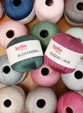 只一线像西班牙原装进口ALEXANDRIA棉线中粗棒针毛线手编帽子线