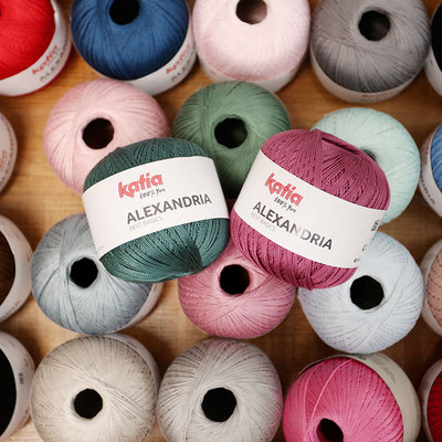 只一线像西班牙原装进口ALEXANDRIA棉线中粗棒针毛线手编帽子线