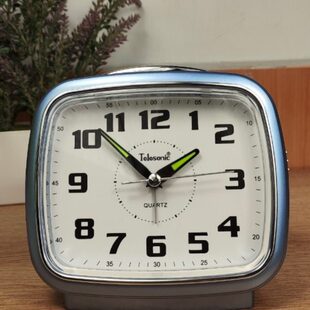 天王星闹钟学生高中老人用静音简约机械声音超大桌面钟表台钟座钟