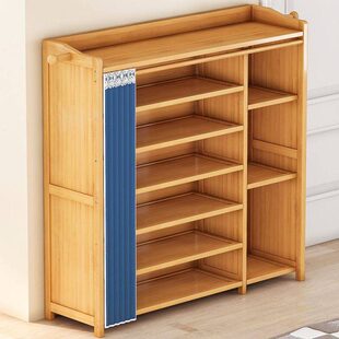 楠竹鞋 柜 架子多层家用门口防尘简易大容量收纳神器宿舍实木置物鞋