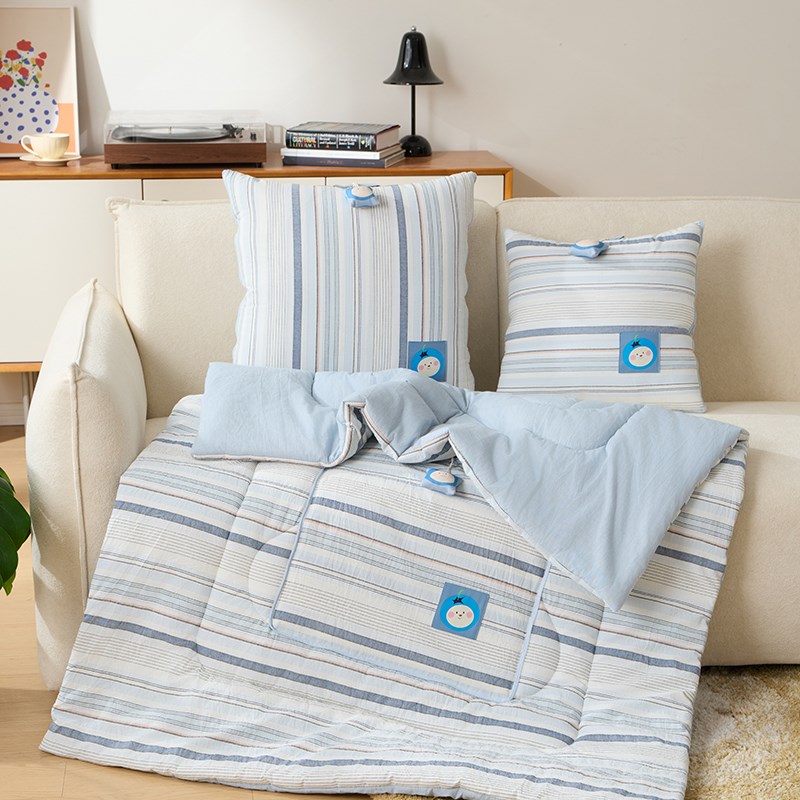 全棉水洗抱枕被子两用办公室午睡学生H夏凉被二合一汽车靠垫枕头