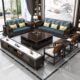 新中式 沙发全实木客厅组合大小户型别墅轻奢禅意冬夏两用储物贵妃