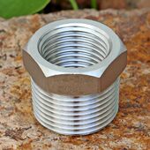 304不锈钢补芯接头 二分内丝转四分外丝四六分一寸内外丝异径转接