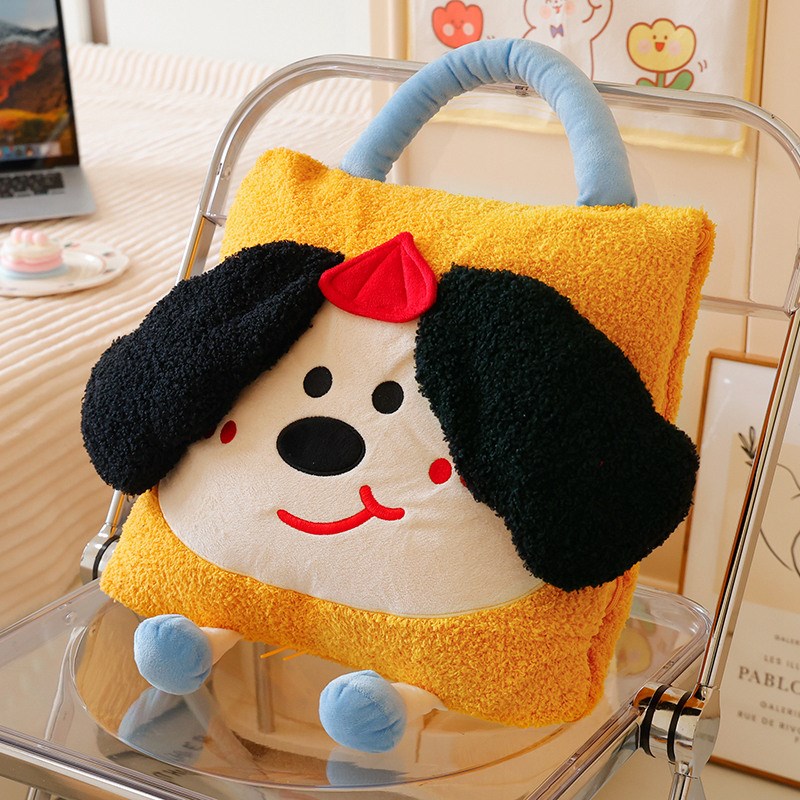 抱枕毯子二合一枕头空调夏凉被子两用车办公室折S叠午睡毯毛毯午