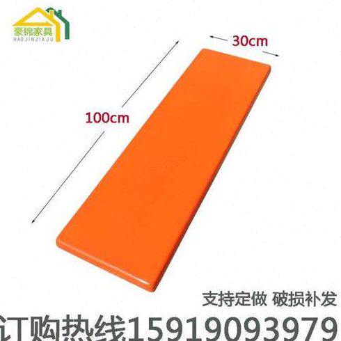 圆凳连体板凳饭堂座板玻璃钢条凳面食堂餐桌椅面板长凳配件长凳