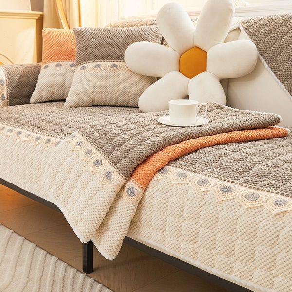 绗绣沙发垫四季通用2024新款皮沙发套罩防滑沙发盖布巾坐垫子,居家布艺,沙发垫,淘宝优惠券,粉丝福利购,淘宝优惠卷