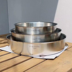 304不锈钢大圆盘蒸年糕凉皮蒸盘水果盘子盛海鲜深盘面皮锣烤盘