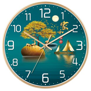 整点报时钟客厅钟大音量自动报时钟语音挂钟多功能挂墙家用钟