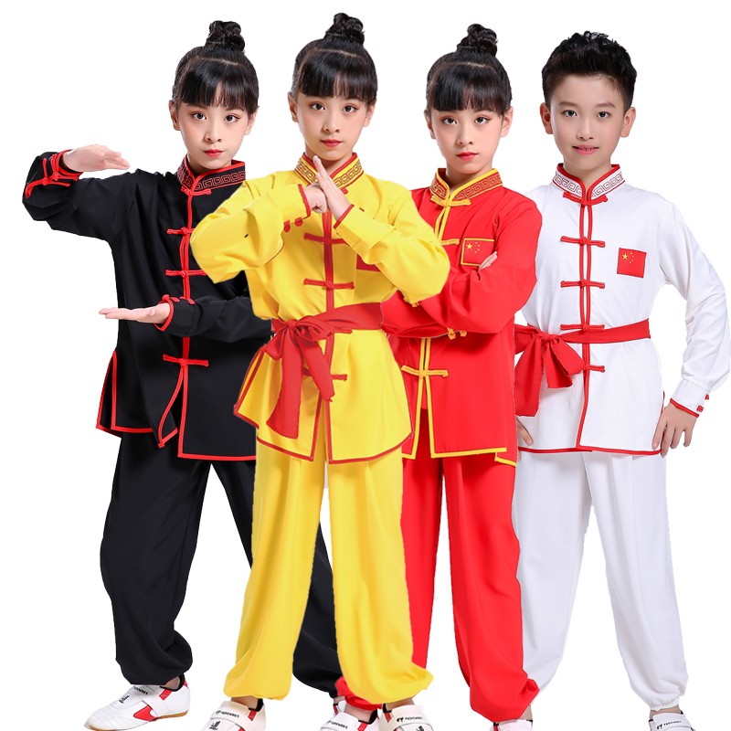 儿童武术练e功服少儿功夫训练服中国风演出服男女童太极表演衣服