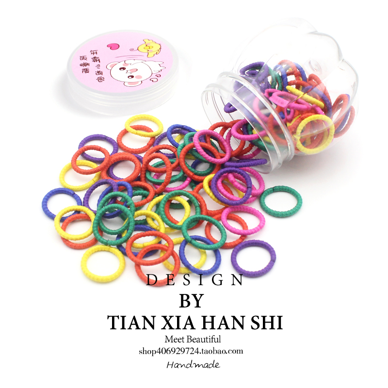 韩国小号儿童宝h宝扎头发糖果色发圈橡皮筋小女孩小皮筋不伤发头