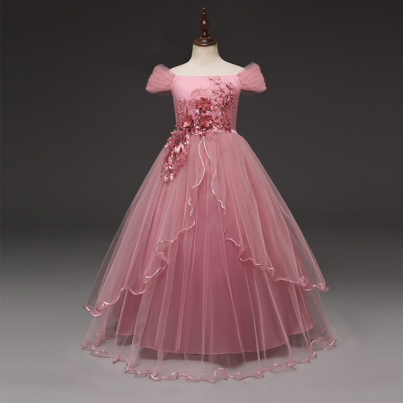 公主裙女童蓬蓬纱生日儿童晚礼服花童小主持人婚纱钢琴演出服春夏