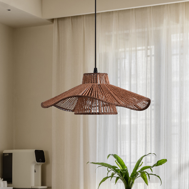 餐厅侘寂风吊灯日式复古客厅藤编麻绳手工新中式禅意茶室卧室民宿,家装灯饰光源,酒店/宴会厅/餐饮吊灯,淘宝优惠券,粉丝福利购,淘宝优惠卷
