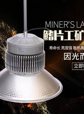 鳍片灯200W100W50W150Wled工矿工厂灯厂房工业照明灯天棚灯