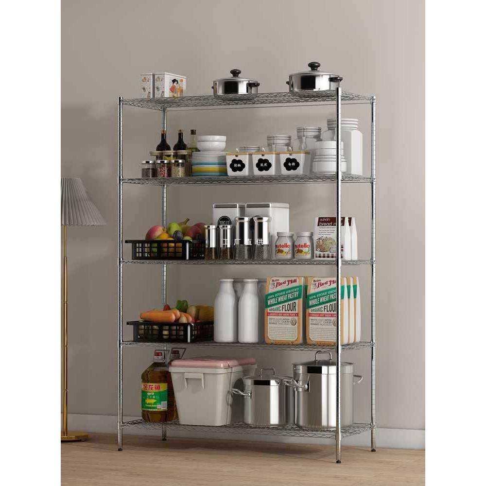 不锈钢色置物架多层厨房储物架客厅阳台杂物收纳整理架家用货架子,清洗/食品/商业设备,风口/风叶/风机配件,淘宝优惠券,粉丝福利购,淘宝优惠卷