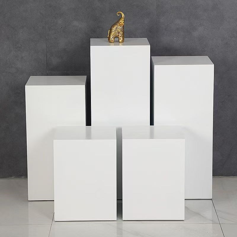 地台展示台橱窗长方形木制烤漆模特白色底座商业陈列展柜展会展台