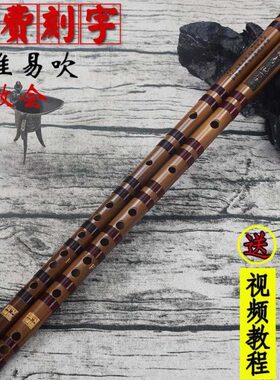 玉屏苦竹笛乐器初学者儿童专业演奏古风f调g调六孔简单易学横笛子