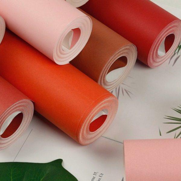 浅粉色公主房间无纺布网红素色壁纸正红色胭脂粉卧室纯色墙纸防水,家装主材,无纺布墙纸,淘宝优惠券,粉丝福利购,淘宝优惠卷