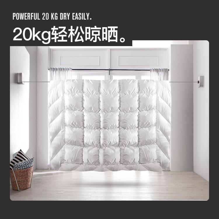 阳台隐形收缩晾衣绳神器免打孔304不锈钢室内R伸缩酒店钢丝晾衣架