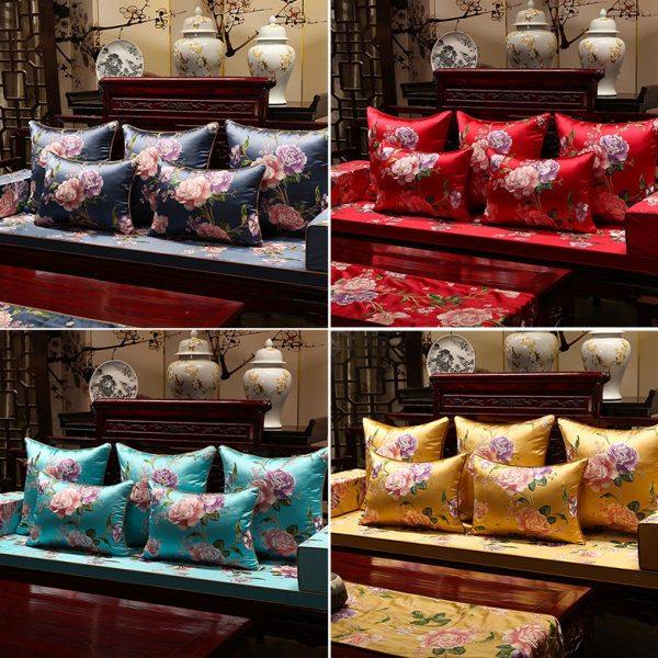 新中式实木家具椅子现代红木沙发坐垫带靠背加厚罗汉床垫子五件套,居家布艺,沙发垫,淘宝优惠券,粉丝福利购,淘宝优惠卷
