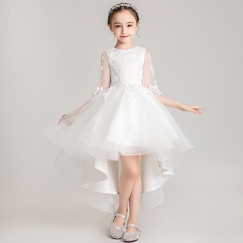 儿童礼服公主裙蓬蓬纱小花童婚纱女童钢琴演出服主持人晚礼服秋冬