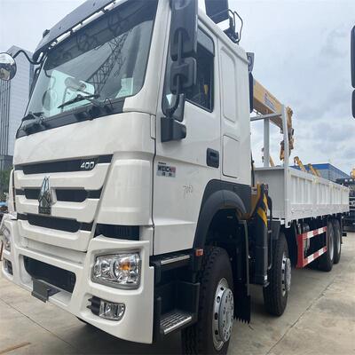 XCMG10吨吊车 豪沃前四后八工程车 右舵HOWO随车起重运输车